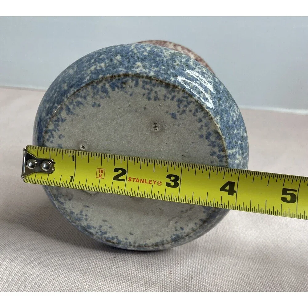 Art Pottery Stoneware Pottery Toothbrush Holder Drip Glaze with hearts
